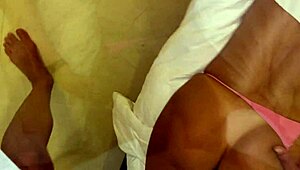 Her Doll-Like Muscular Latina Body in Lingerie Begs for Outdoor Gym Fuck!