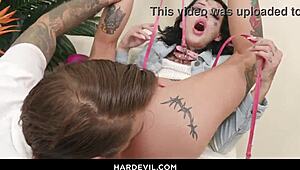 petite fuck doll gags on monster cock then takes deep anal a2m rimjob