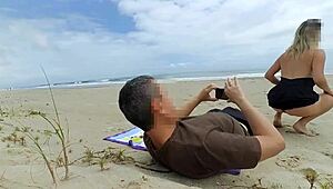 Stranger milf's big natural tits jiggle in public outdoor cowgirl anal fail blooper close-up