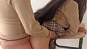 Petite Latina Schoolgirl Pulls Skirt Down For Public Classroom Fuck Cowgirl Doggystyle Cum Inside Tight Pussy Homemade