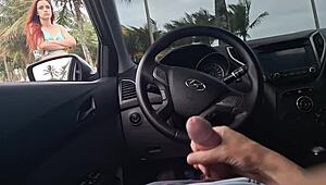 yo risky public street jerkoff for that hot babe watching me 😏