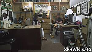 Shy Harlot Secretly Craves Rough Doggystyle In The Shop