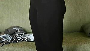 hazel ash's shiny yoga leggings photoshoot... wanna rip them off?