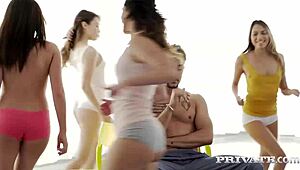 Damn these gorgeous european teens share stallion cock deepthroat gangbang cumshots!