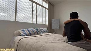 big black negao bareback fucks skinny brazilian whore's ass