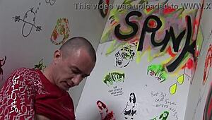 Sexy Dripping Blonde Fucks Gloryhole Cock to Passionate Orgasm