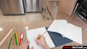 Pretty Bunny Mom Begs for Stepson's Huge Load in Lingerie Fantasy