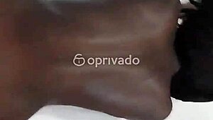 hot skinny babe offers her pussy doggystyle while boyfriend's on call interracial pounding!