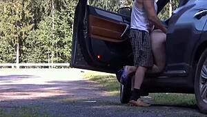 I fuckd that hot traveler on the road damn!!