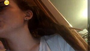 Young Webcam Brunette Reveals Her Massive Sexy Tits Up Close