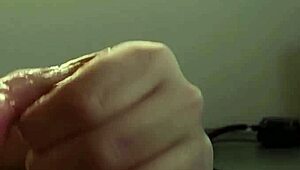 young solo cock erupts massive cum blasts closeup