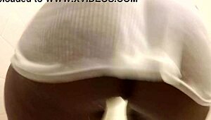 Curvy Booty Humps Massive Dildo Teasingly