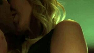 blonde's shaved pussy gets slow teasing licks before bedroom cock suck