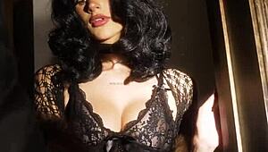 curvy big tits teen strips lingerie rips clothes bares fat ass body