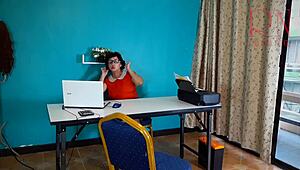 Sexretary Flashes Wet Pussy Under Office Desk on Security Cam