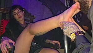 oh man i meant to say free foot fetish fun but with this pro at swing club real deal footage... barefoot gagging deepthroat 😩👣