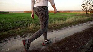 worship this milf's juicy ass in tight leopard leggings! 🍑🔥