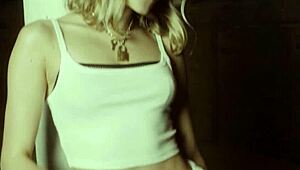 omg beautiful blonde teen 18+ amelia strips naked posing sexy with her perky tits out!