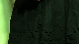 Overwhelmed by huge tits teen maid's shiny anal buttplug tease in uniform