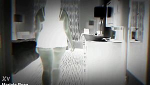 hey chubby latina wife rides her lover like crazy at home.