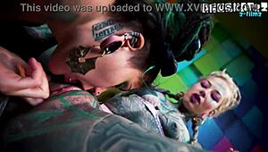 hey, check out this inexperienced tattooed hippie getting her tight ass wrecked by a wild alternative pornstar 😈🍑💦