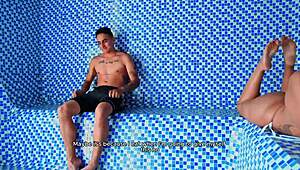 big ass colombian milf kylei ellish rides dani clark in public sauna to facial cumshot