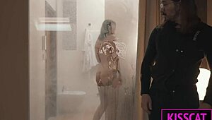 Wifey FUCKS Handyman For Cuck Birthday! Hubby Watches Gripping Hair!!