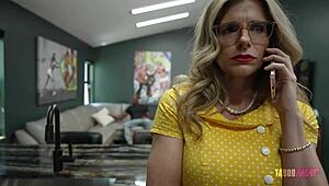 blonde cory chase with huge tits sucks big black cock to settle hubby's debts in taboo interracial heat