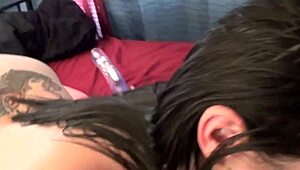 hey, these horny lesbians with firm tits are masturbating wildly together...