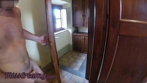 Public Wank Flash - Stranger Neighbor Helps Me Fuck and Cumshot on Her Outdoors P2 - Misscreamy