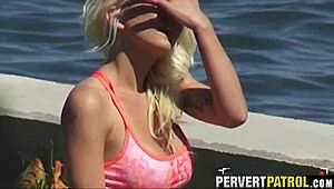Spying Big Tit Blonde Kali Kavalli Fucked Outdoor Pov