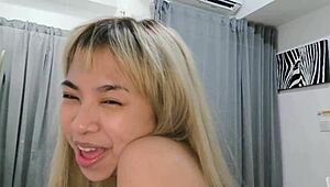 i buy lingerie for indonesian wife, she deepthroats but spits my cum load