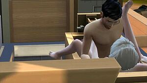 voyeur catches sims 4 bathers in wet oral pussy masturbation surprise