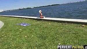 Spying Big Tit Blonde Kali Kavalli Fucked Outdoor Pov