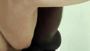 Cheating chubby blonde trailer park milf bends over in hotel bathroom for black cock doggystyle pounding footjob and barefoot whore fun