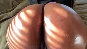 Str8rich Pounds Ebony Baddie's Wet Tight Creamy Pussy Doggystyle Bent Over