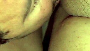 wife's huge clit gets sucked rich on camera as her wet vagina throbs