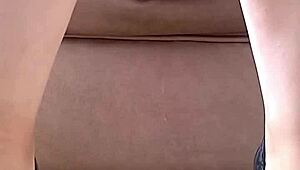 hidden cam catches horny argentinian stepsis flashing her perfect pink pussy upskirt 😈👀