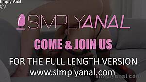 simplyanal brunette slut assfucked doggystyle gaping to facial cum