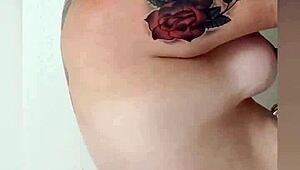 Cheating chubby blonde trailer park milf bends over in hotel bathroom for black cock doggystyle pounding footjob and barefoot whore fun