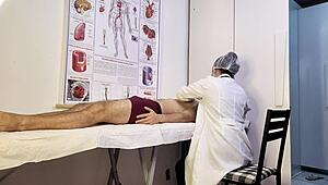 Nurse Exam Turns Hard When Patient's Monster Cock Stands Up!