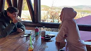 mountain getaway with laura quest ripping clothes off her skinny tanned neighbor girl next door for outdoor public flashing striptease dirty talk foot teasing!