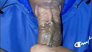 hey check this masked lady drenching her jacket slurping bbc