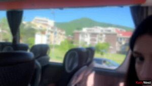 Pervert flashes dick on bus girl grabs cock