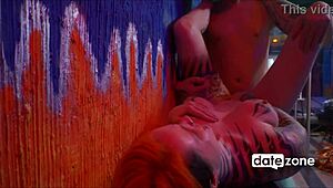 Tattooed babe deepthroats then takes homemade anal on datezone