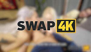 vera jarw and veronica leal swap husbands play kinky game share huge cock on sofa rough cuckold style