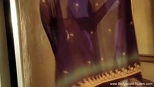 Exotic Indian princess dances nude teasing her natural tits