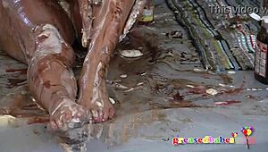 Busty Mature Blonde Granny Dana Hayes Wet Messy Ice Cream Foot Play