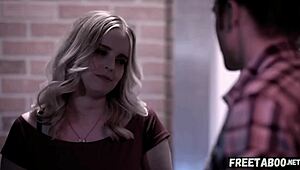 i spot blonde codi vore dancing in club now she's naked hairy creampie in hotel