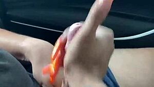 Uber Driver Gets Horny Watching Pierced Nipple Kiss